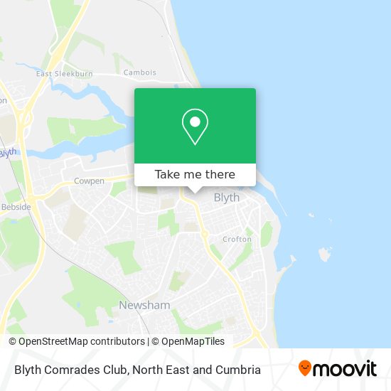 Blyth Comrades Club map
