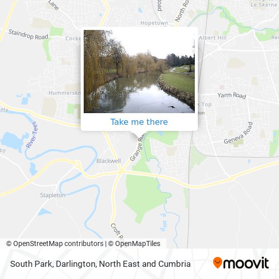 South Park, Darlington map