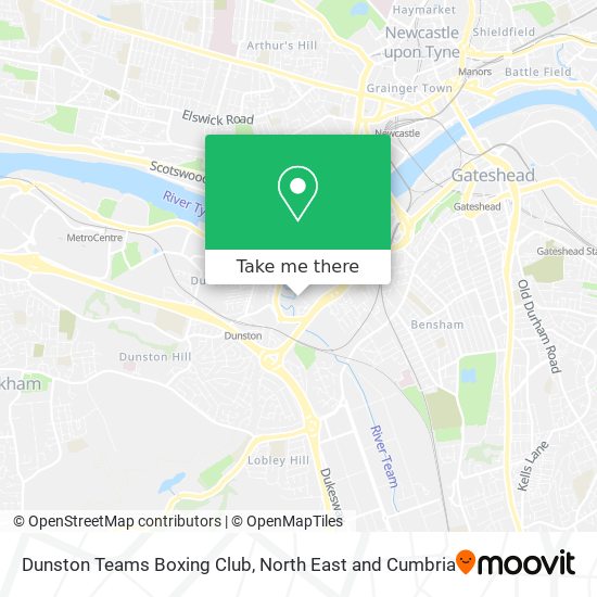 Dunston Teams Boxing Club map