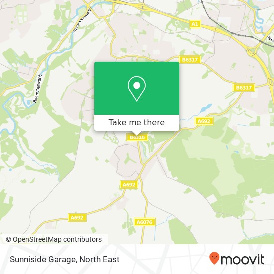 Sunniside Garage, Sunniside Road Sunniside Newcastle upon Tyne NE16 5 map