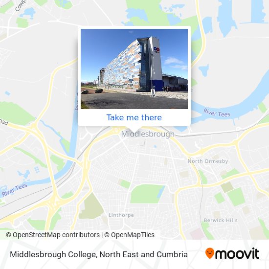 Middlesbrough College map
