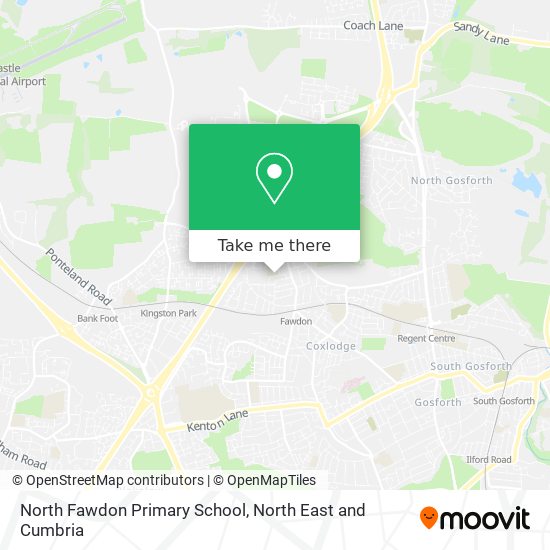 North Fawdon Primary School map