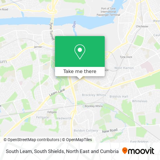 South Leam, South Shields map