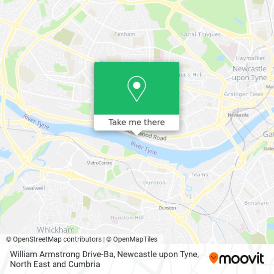 William Armstrong Drive-Ba, Newcastle upon Tyne map