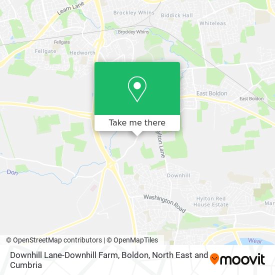 Downhill Lane-Downhill Farm, Boldon map
