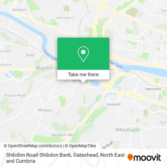 Shibdon Road-Shibdon Bank, Gateshead map
