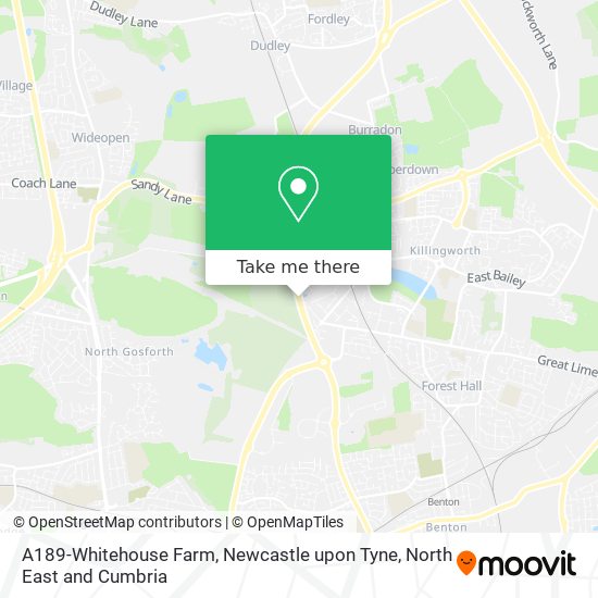 A189-Whitehouse Farm, Newcastle upon Tyne map