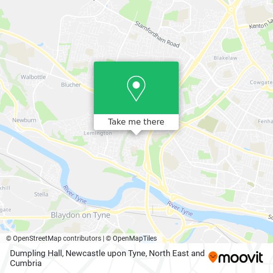 Dumpling Hall, Newcastle upon Tyne map