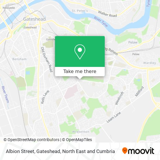 Albion Street, Gateshead map