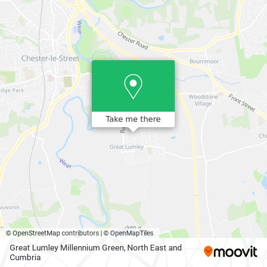 Great Lumley Millennium Green map