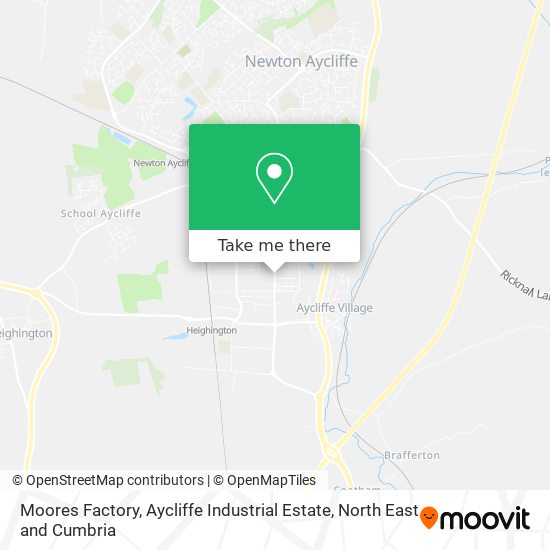 Moores Factory, Aycliffe Industrial Estate map