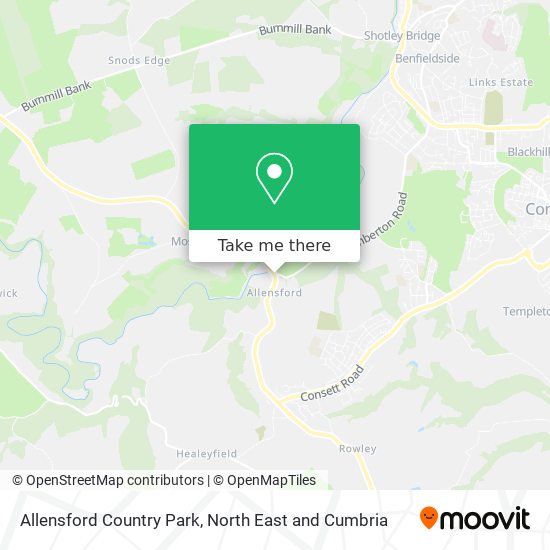 Allensford Country Park map