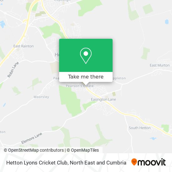 Hetton Lyons Cricket Club map