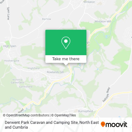 Derwent Park Caravan and Camping Site map