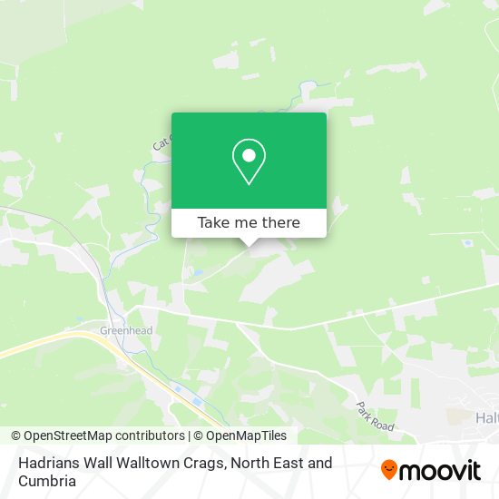 Hadrians Wall Walltown Crags map