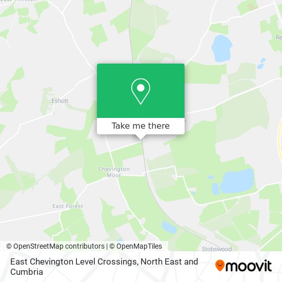 East Chevington Level Crossings map