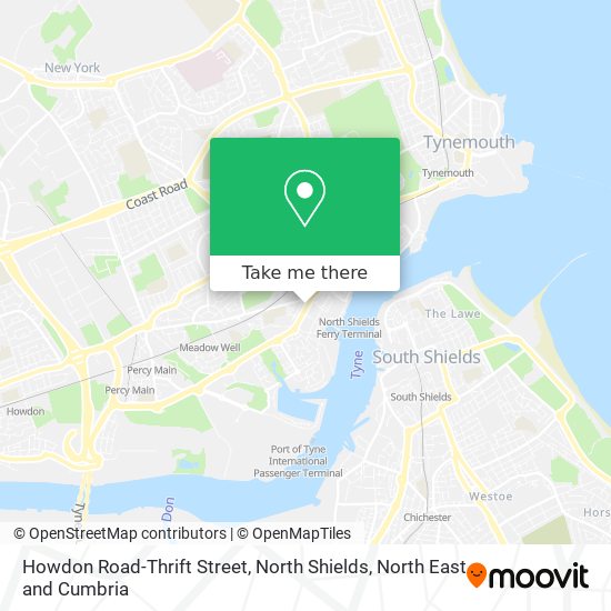 Howdon Road-Thrift Street, North Shields map