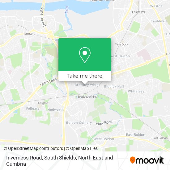 Inverness Road, South Shields map