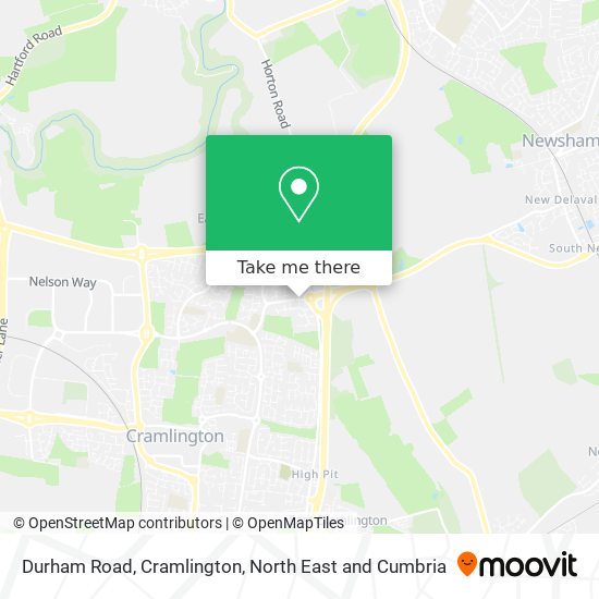 Durham Road, Cramlington map