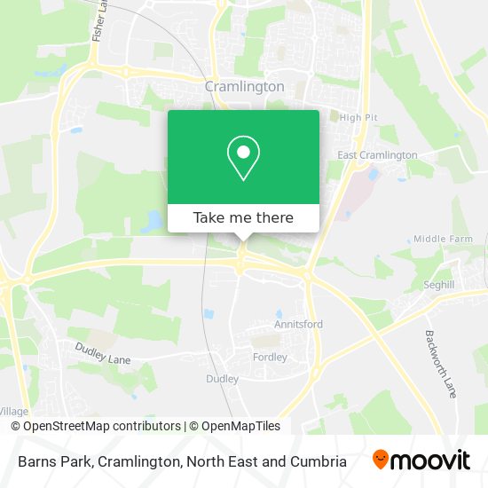 Barns Park, Cramlington map
