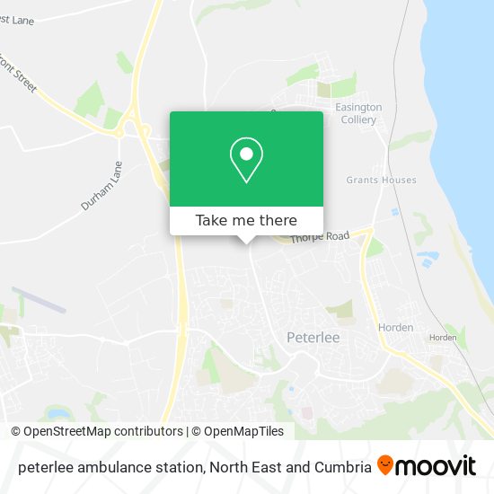 peterlee ambulance station map