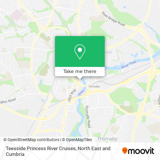 Teesside Princess River Cruises map