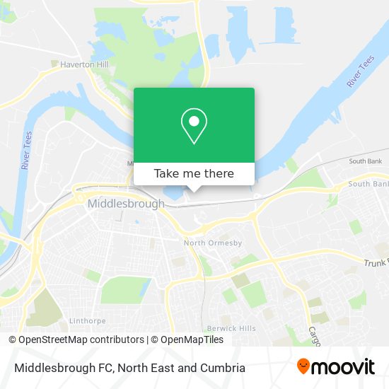Middlesbrough FC map