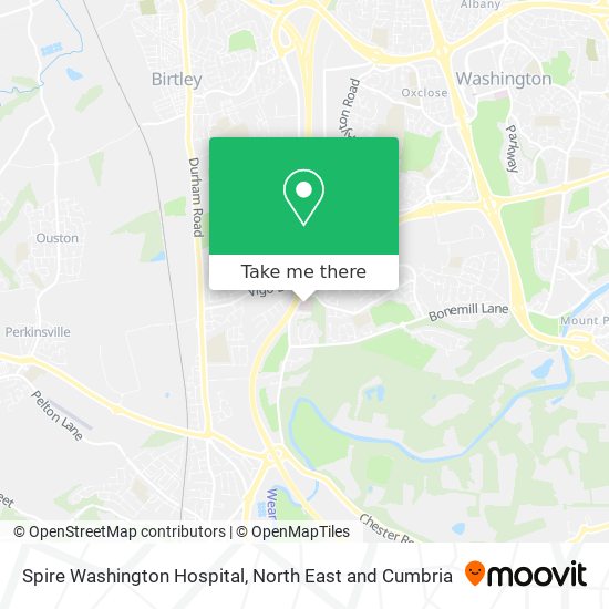 Spire Washington Hospital map