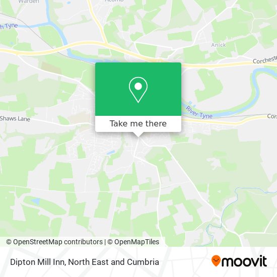Dipton Mill Inn map