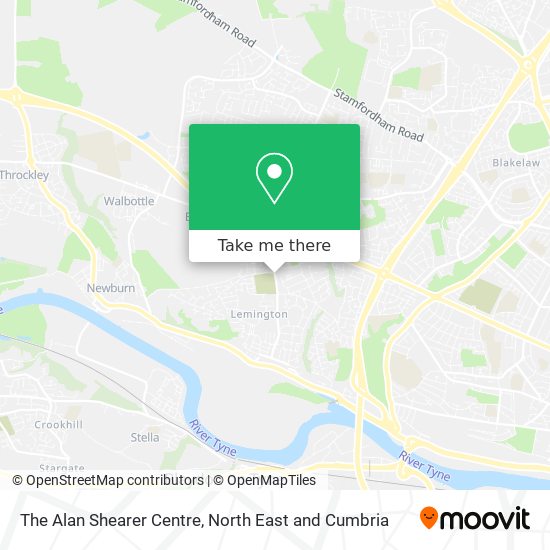 The Alan Shearer Centre map