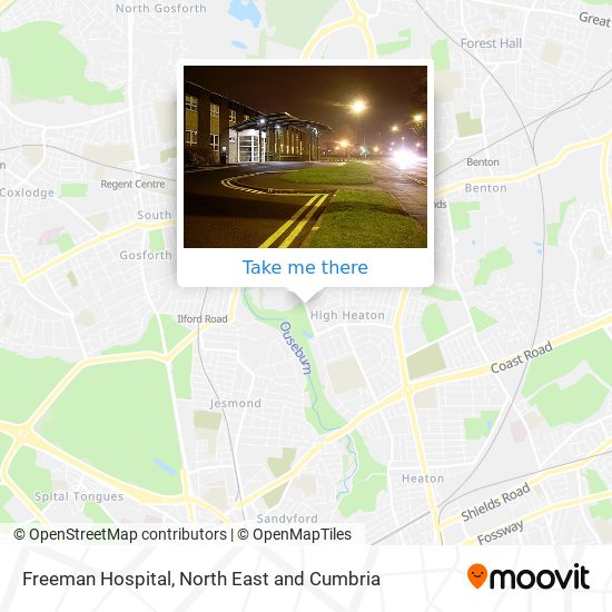 Freeman Hospital map