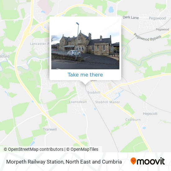 Morpeth Railway Station map
