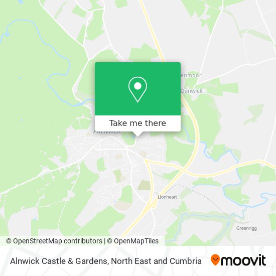 Alnwick Castle & Gardens map