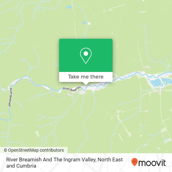 River Breamish And The Ingram Valley map
