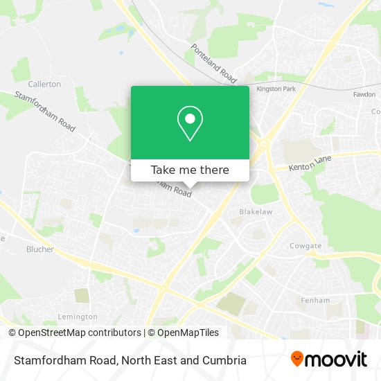 Stamfordham Road map