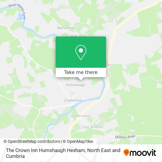 The Crown Inn Humshaugh Hexham map