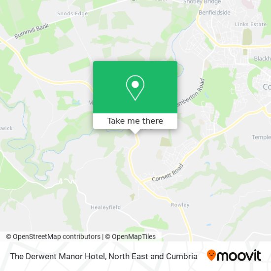 The Derwent Manor Hotel map