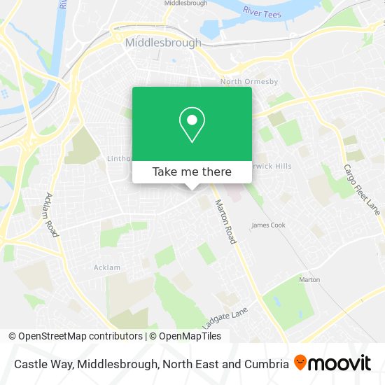 Castle Way, Middlesbrough map