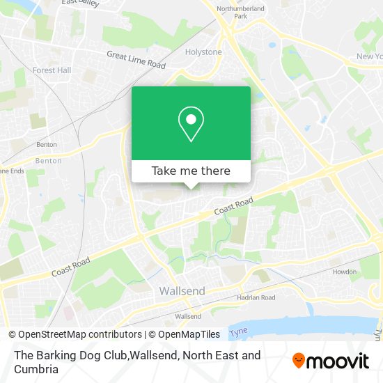 The Barking Dog Club,Wallsend map