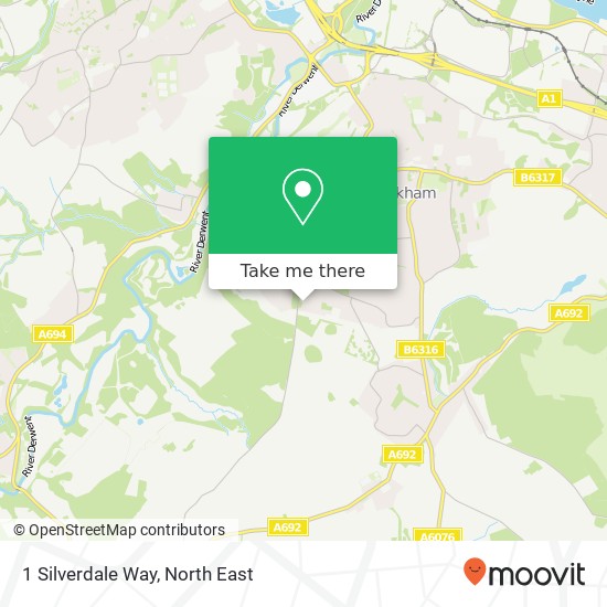 1 Silverdale Way, Whickham Newcastle upon Tyne map