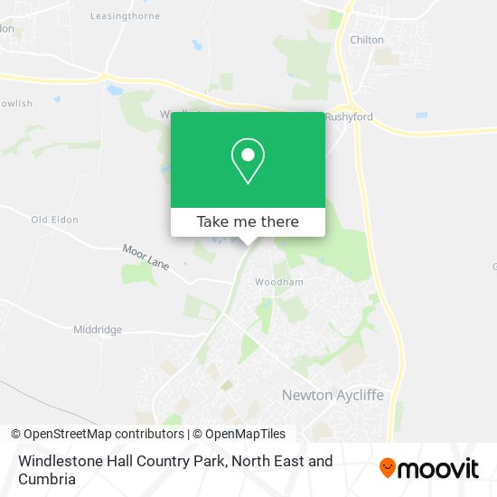 Windlestone Hall Country Park map