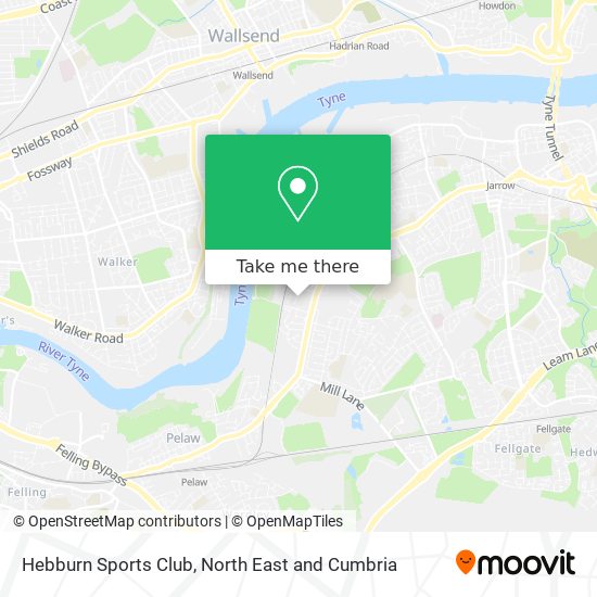 Hebburn Sports Club map