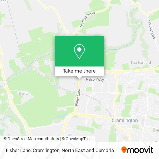 Fisher Lane, Cramlington map