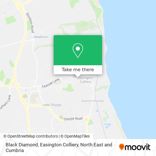 Black Diamond, Easington Colliery map