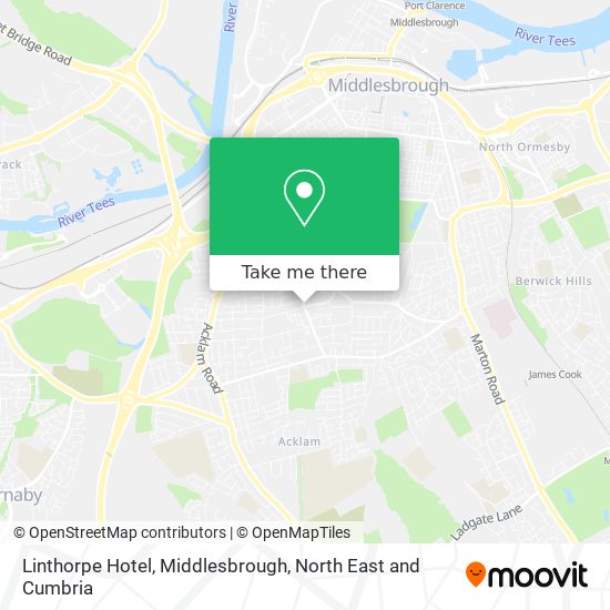 Linthorpe Hotel, Middlesbrough map