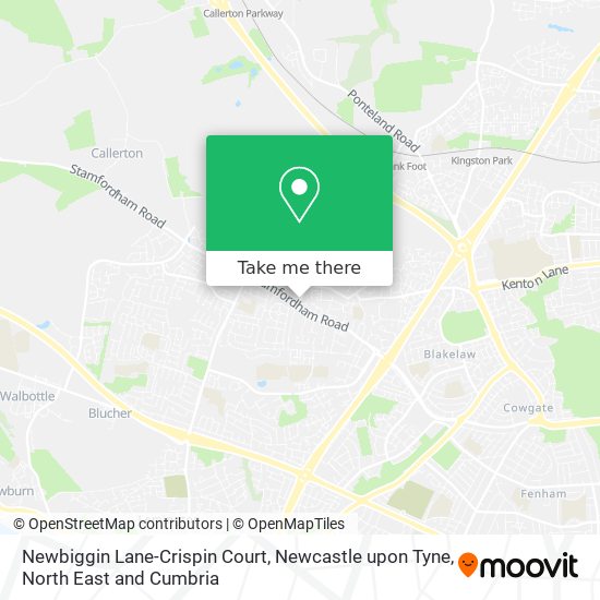 Newbiggin Lane-Crispin Court, Newcastle upon Tyne map