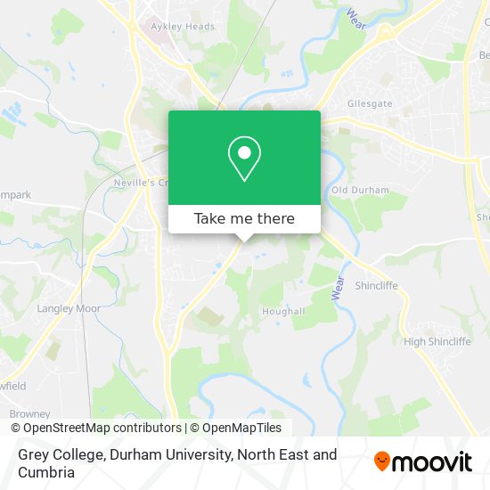 Grey College, Durham University map