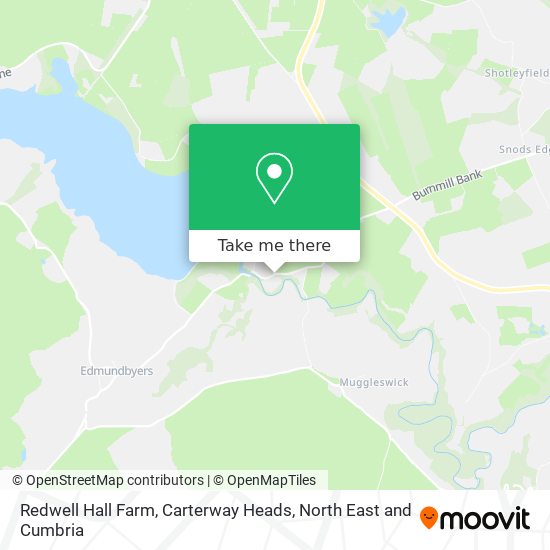 Redwell Hall Farm, Carterway Heads map