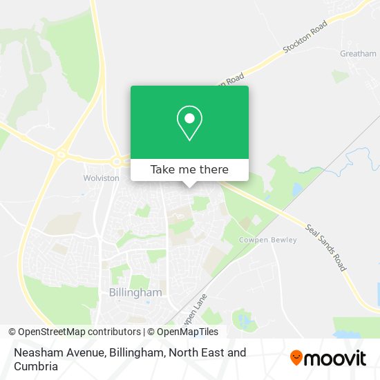 Neasham Avenue, Billingham map