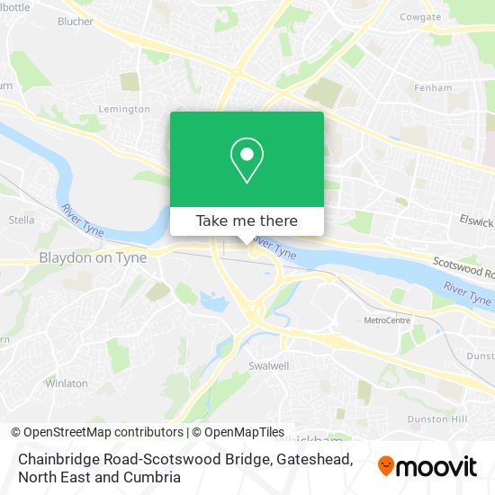 Chainbridge Road-Scotswood Bridge, Gateshead map